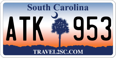 SC license plate ATK953