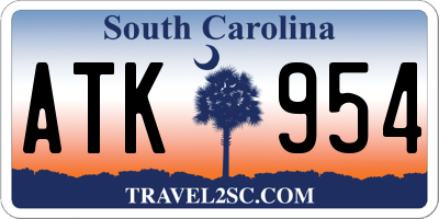 SC license plate ATK954