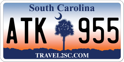SC license plate ATK955