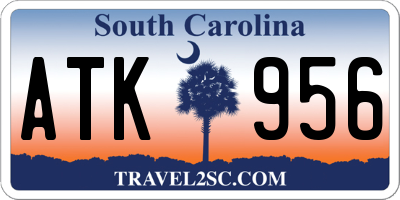 SC license plate ATK956
