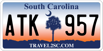 SC license plate ATK957
