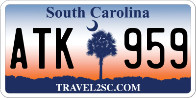 SC license plate ATK959