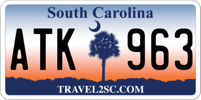SC license plate ATK963