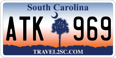 SC license plate ATK969