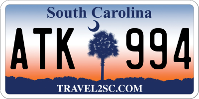 SC license plate ATK994