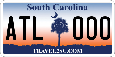 SC license plate ATL000
