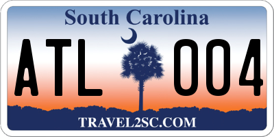 SC license plate ATL004