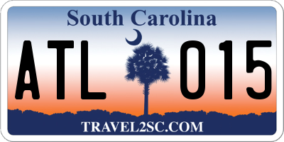 SC license plate ATL015