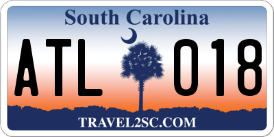SC license plate ATL018