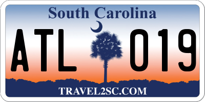 SC license plate ATL019