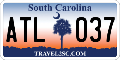 SC license plate ATL037
