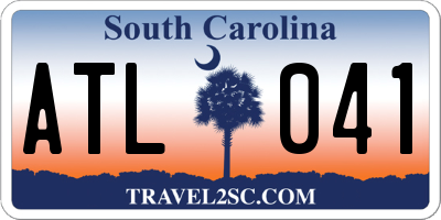 SC license plate ATL041