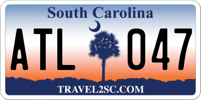 SC license plate ATL047