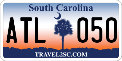 SC license plate ATL050