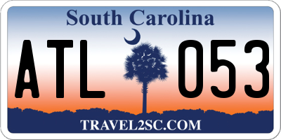 SC license plate ATL053