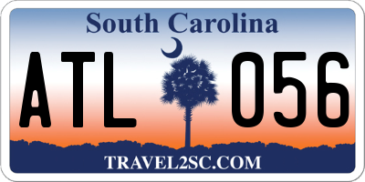 SC license plate ATL056