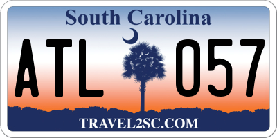 SC license plate ATL057