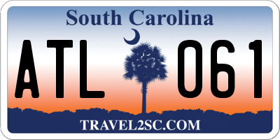 SC license plate ATL061