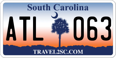 SC license plate ATL063