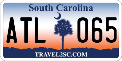 SC license plate ATL065