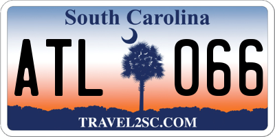 SC license plate ATL066