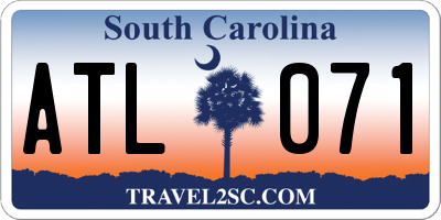 SC license plate ATL071