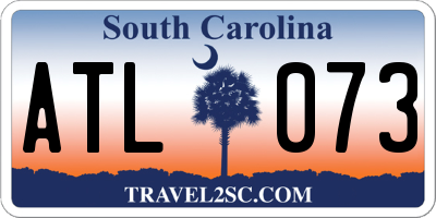SC license plate ATL073