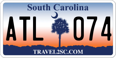 SC license plate ATL074