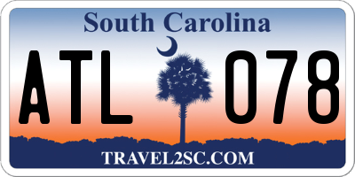 SC license plate ATL078