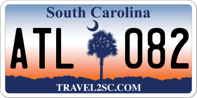 SC license plate ATL082