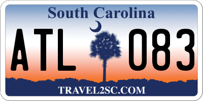 SC license plate ATL083