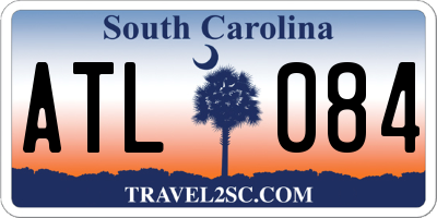SC license plate ATL084