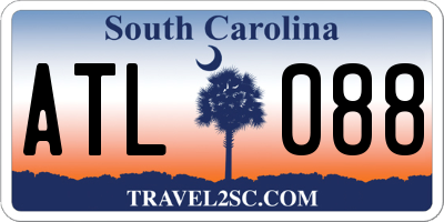 SC license plate ATL088