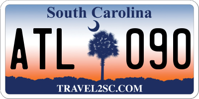 SC license plate ATL090