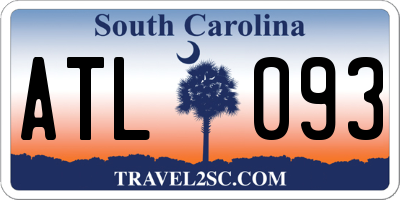 SC license plate ATL093