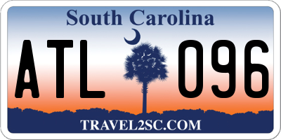 SC license plate ATL096