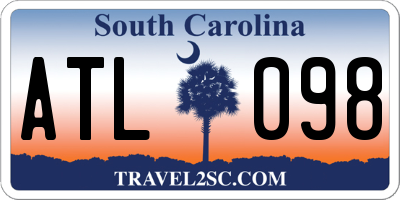 SC license plate ATL098