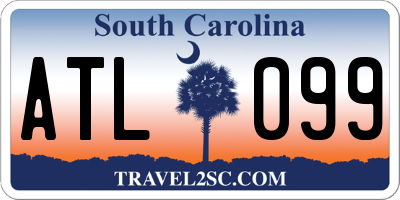 SC license plate ATL099