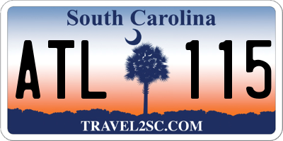 SC license plate ATL115