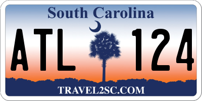 SC license plate ATL124