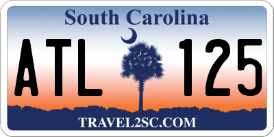 SC license plate ATL125