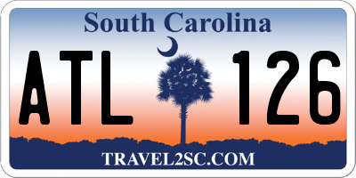 SC license plate ATL126