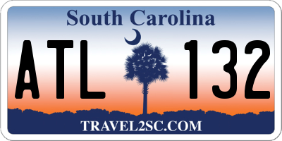 SC license plate ATL132