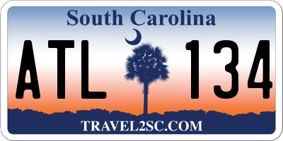 SC license plate ATL134