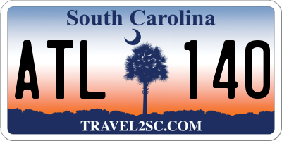 SC license plate ATL140