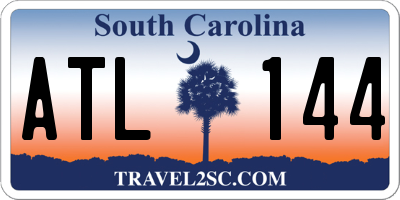 SC license plate ATL144