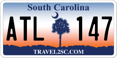 SC license plate ATL147