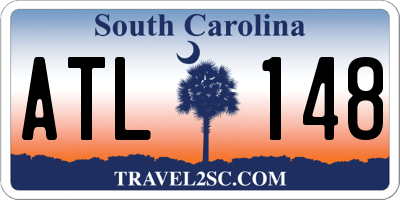 SC license plate ATL148