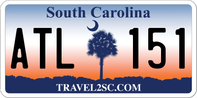 SC license plate ATL151