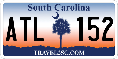 SC license plate ATL152